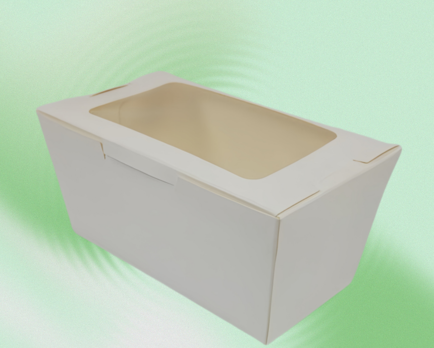 Supermarket Hinged Lid Lunch Box With Window
