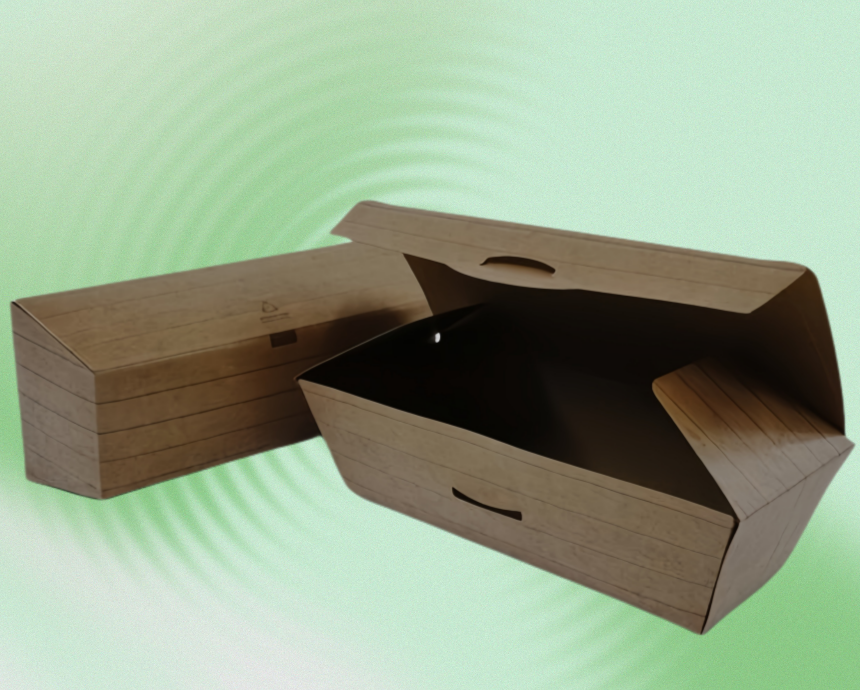 Kraft Paper Lunch Meal Boxes