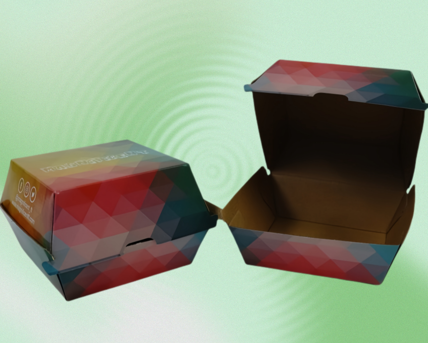 Corrugated F Flute Cardboard Burger Boxes